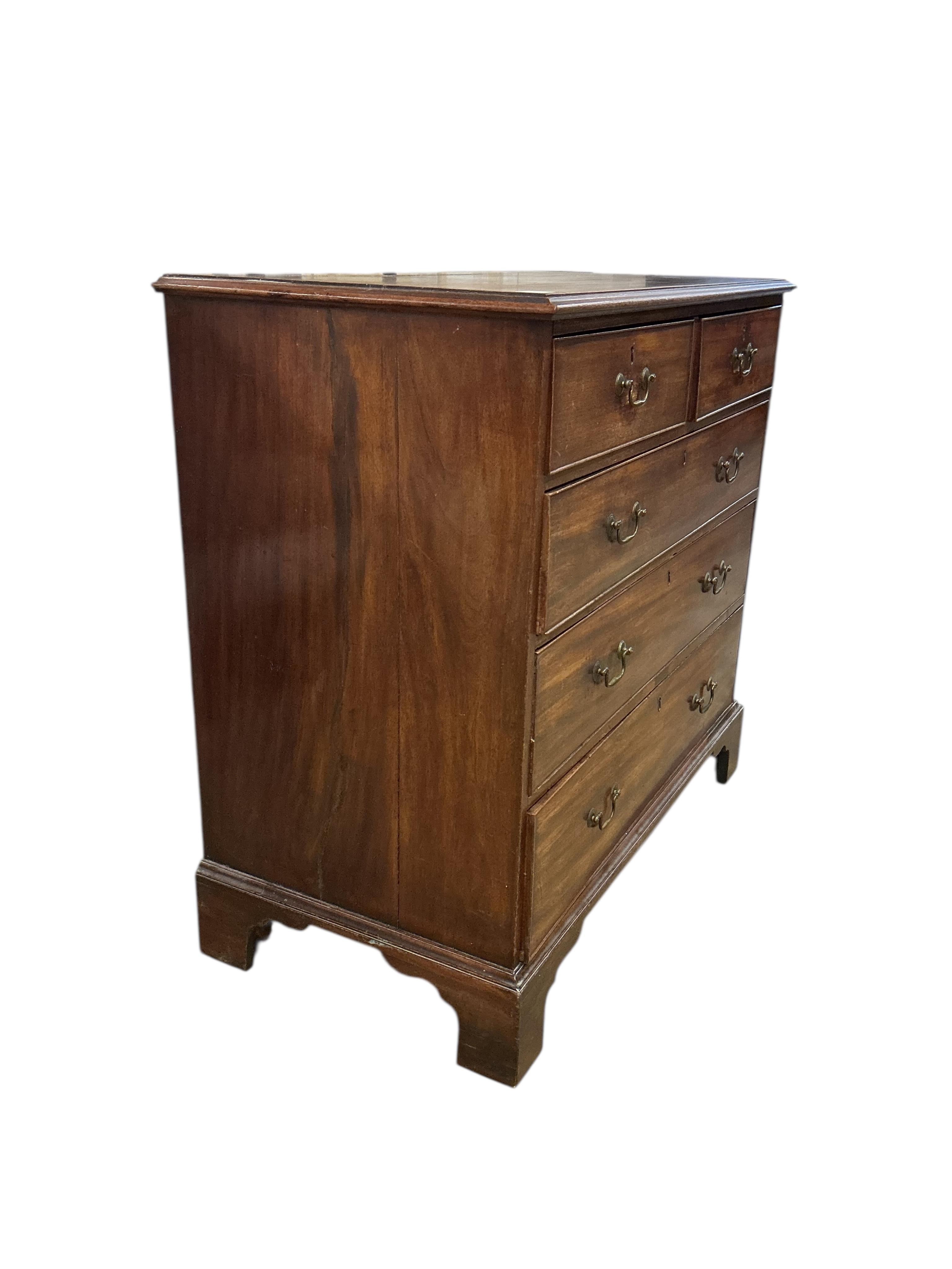 A George III mahogany chest, width 109cm, depth 56cm, height 103cm